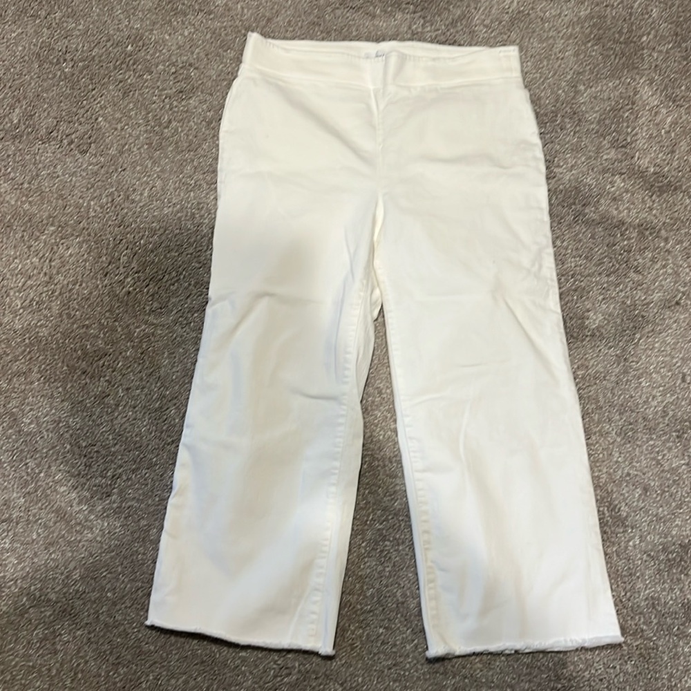 Loft cropped white jeans size 8